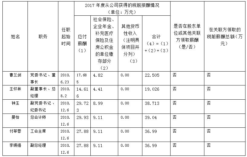 四川旅游發展集團有限責任公司薪酬信息披露(2017年度)